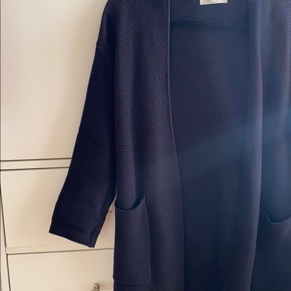 Mid Length Knitted Black Cardigan - Picture 5 of 5